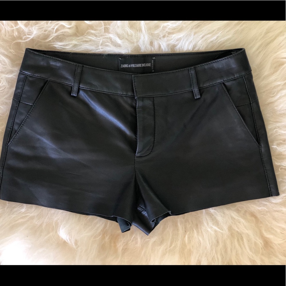 Zadig & Voltaire leather shorts